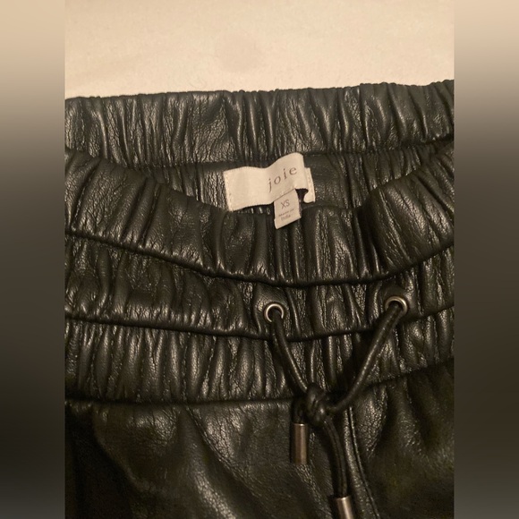 Joie faux leather joggers black size XS - Picture 1 of 7